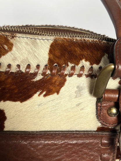 Lock and Key Cowhide Bag