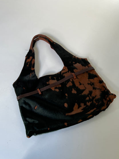 Cowhide Tote With Belt