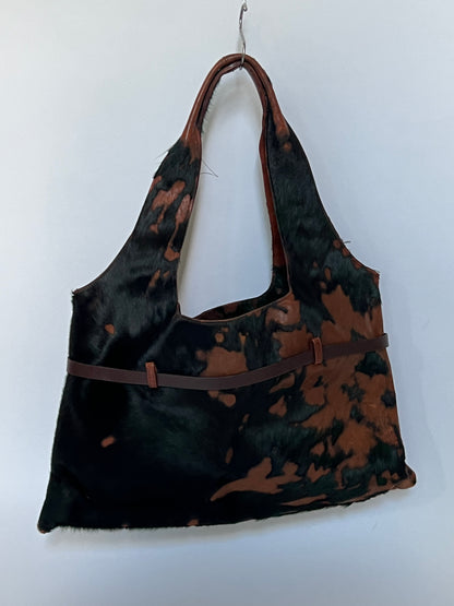 Cowhide Tote With Belt