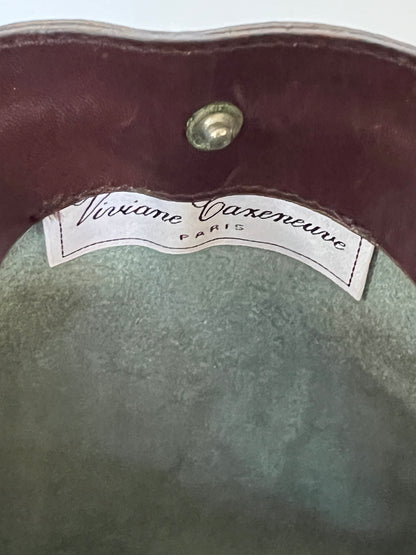 Brown Leather and Cowhide Small Tote