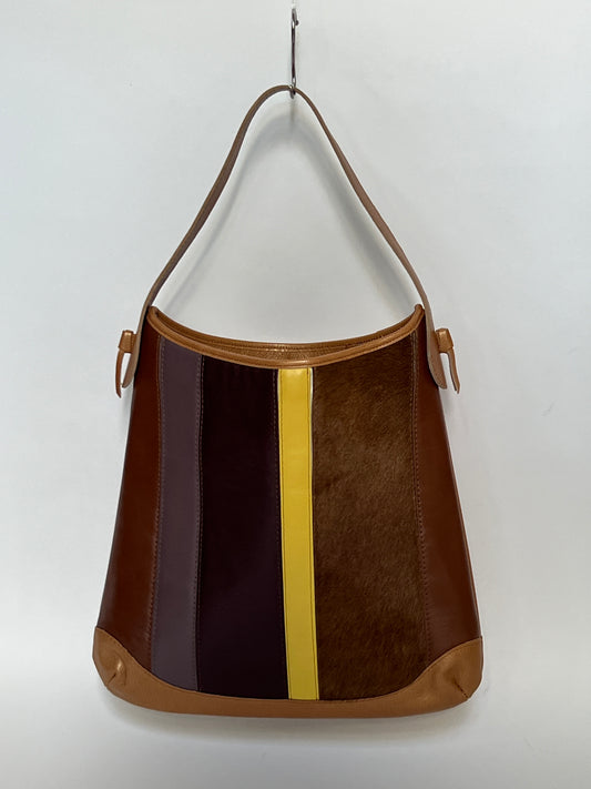 Striped Leather Tote