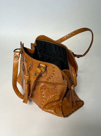 Leather Butterfly Boho Tote
