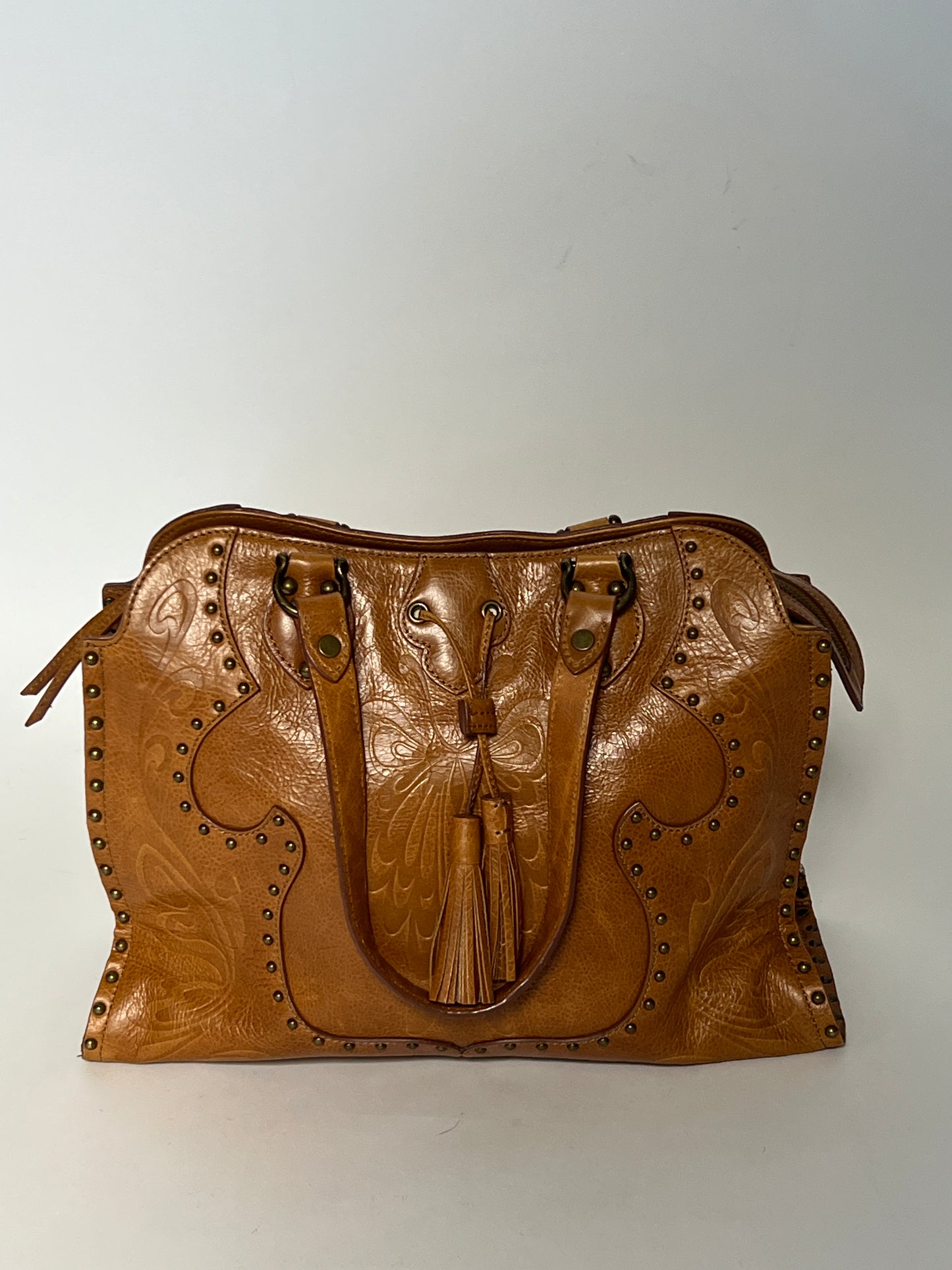 Leather Butterfly Boho Tote