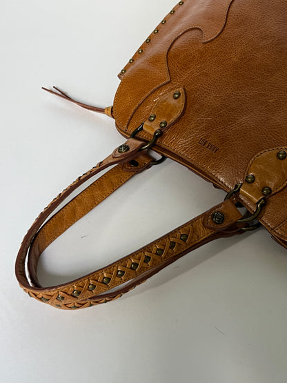 Leather Butterfly Boho Tote