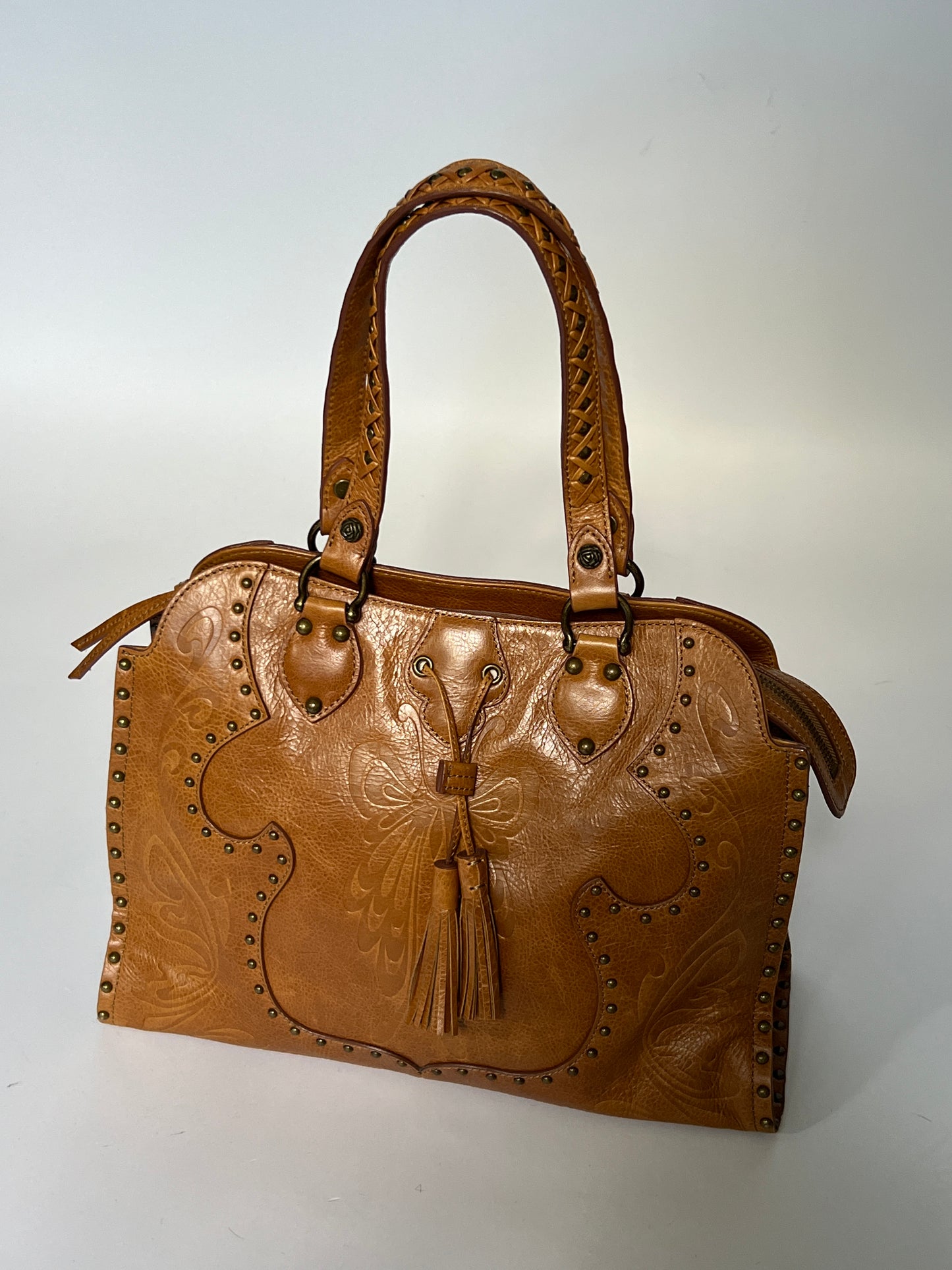 Leather Butterfly Boho Tote