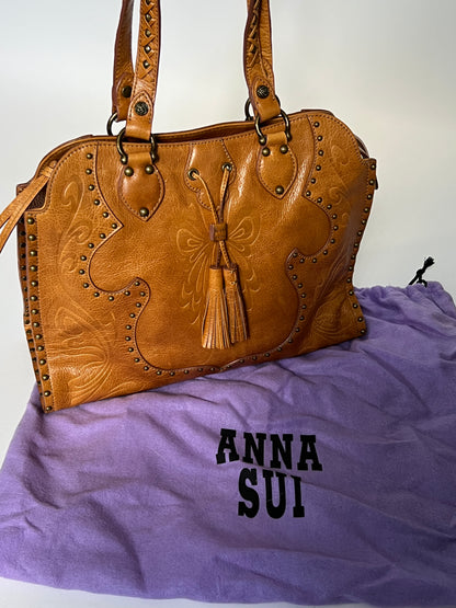 Leather Butterfly Boho Tote