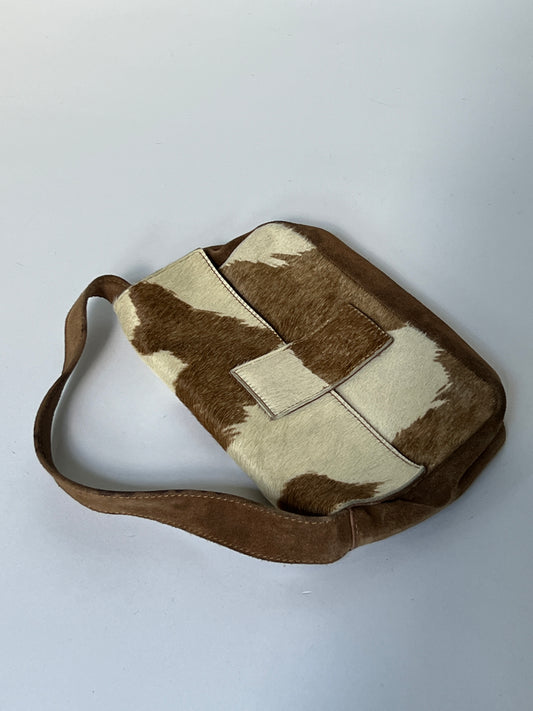 Pony Hair and Suede Shoulder Bag