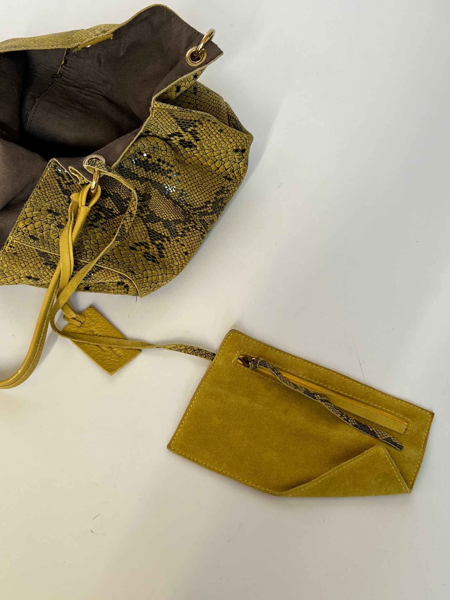 Italian Leather Python Tote