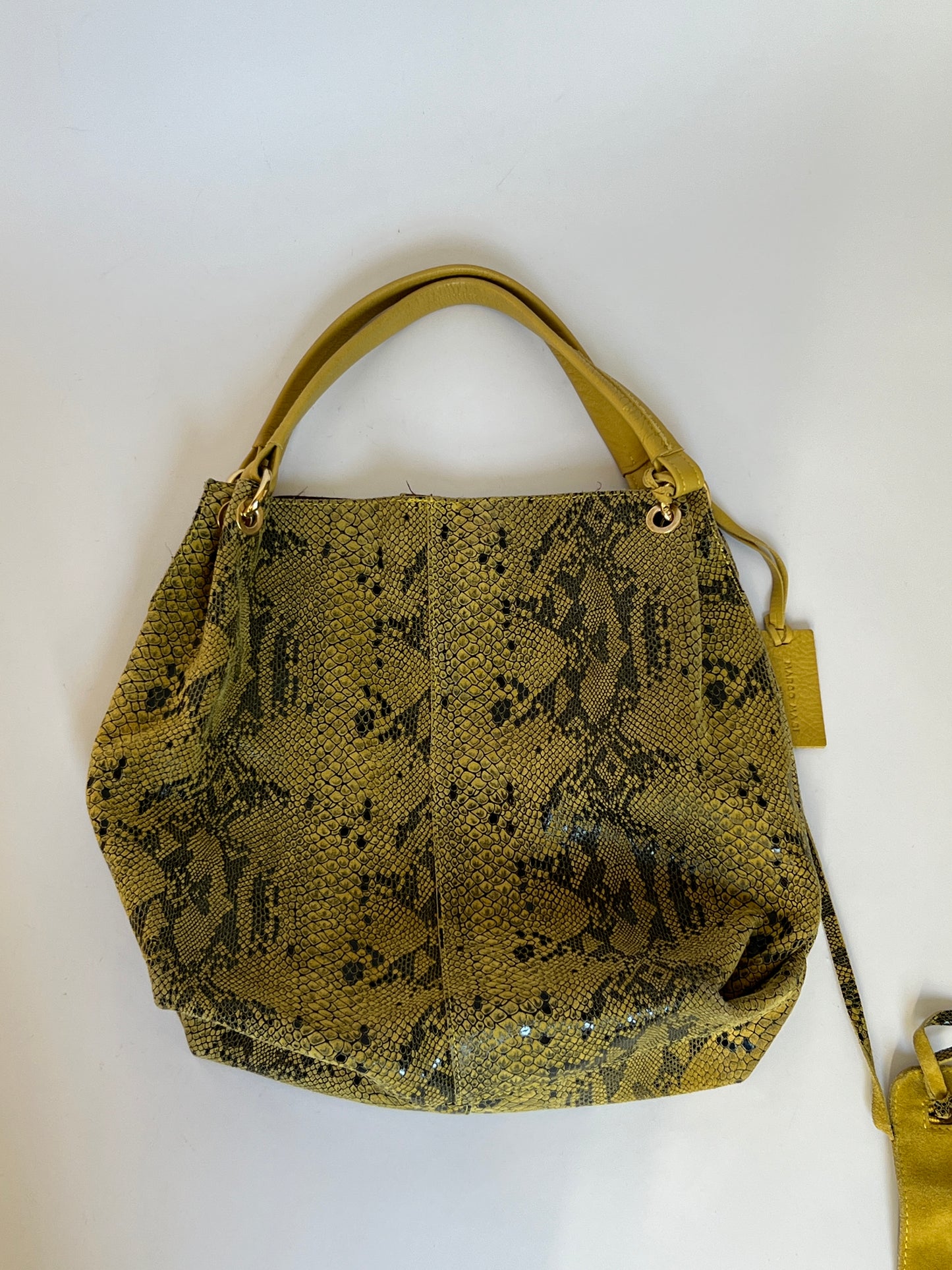 Italian Leather Python Tote