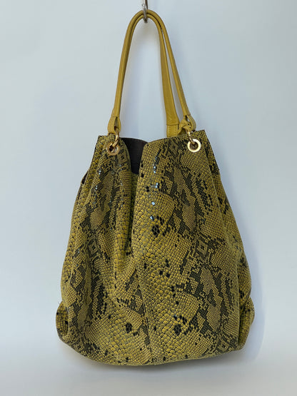 Italian Leather Python Tote