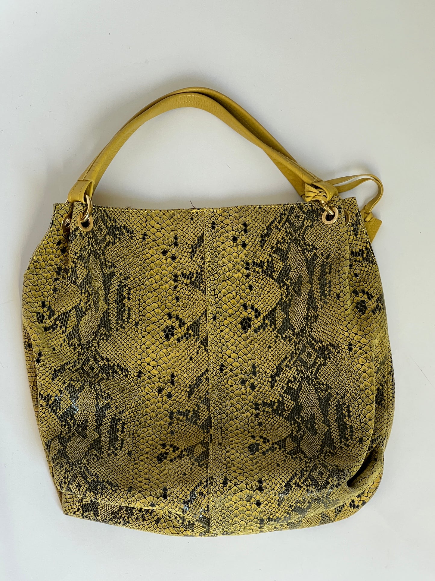 Italian Leather Python Tote