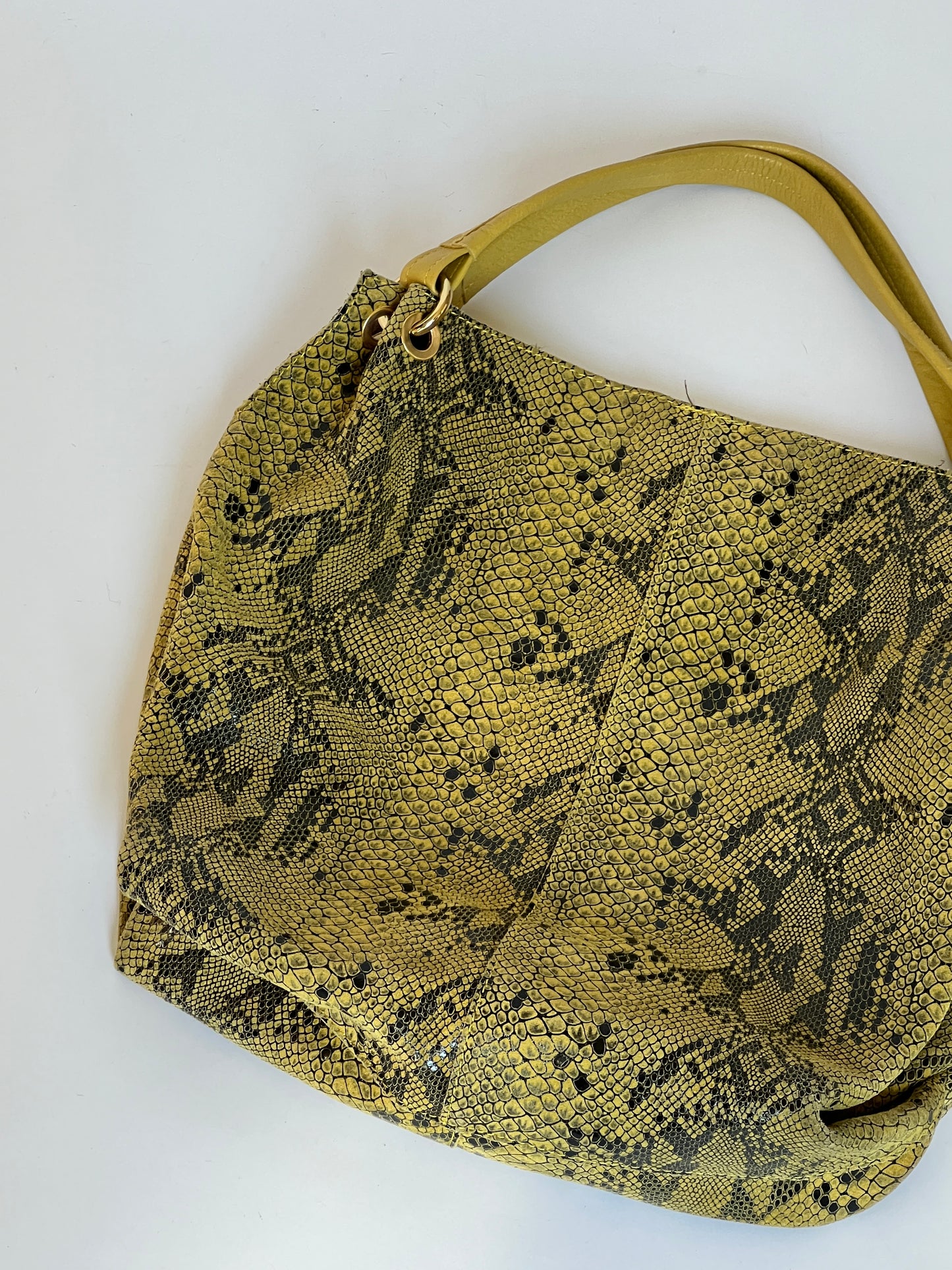 Italian Leather Python Tote