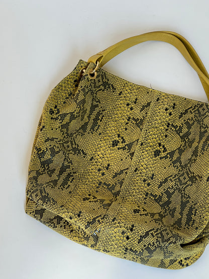 Italian Leather Python Tote