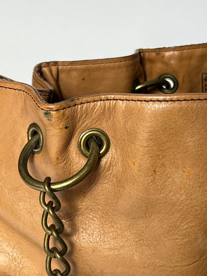 Metallic Leather Tote Bag