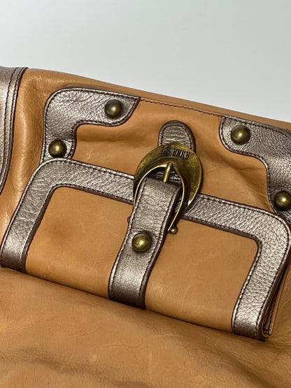 Metallic Leather Tote Bag