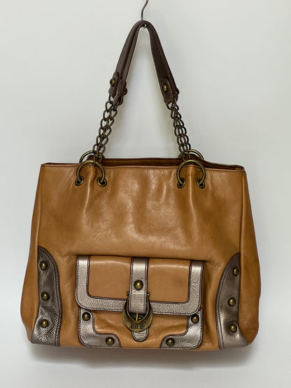 Metallic Leather Tote Bag