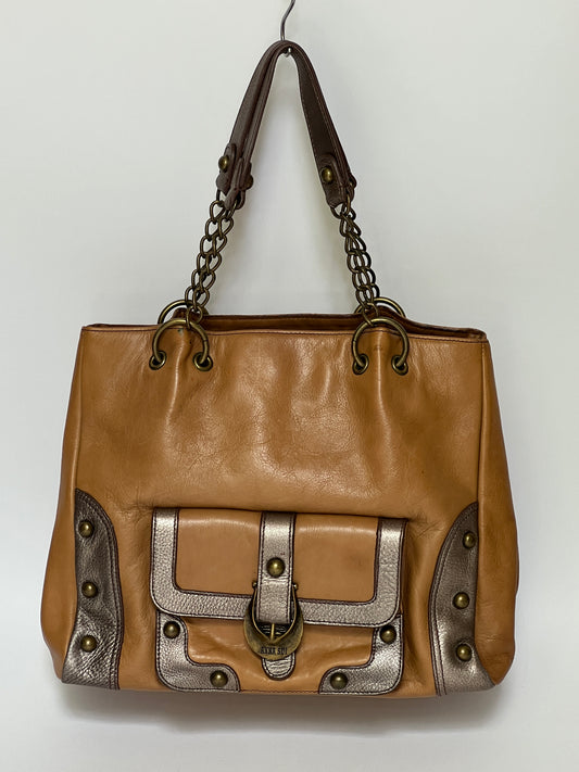 Metallic Leather Tote Bag