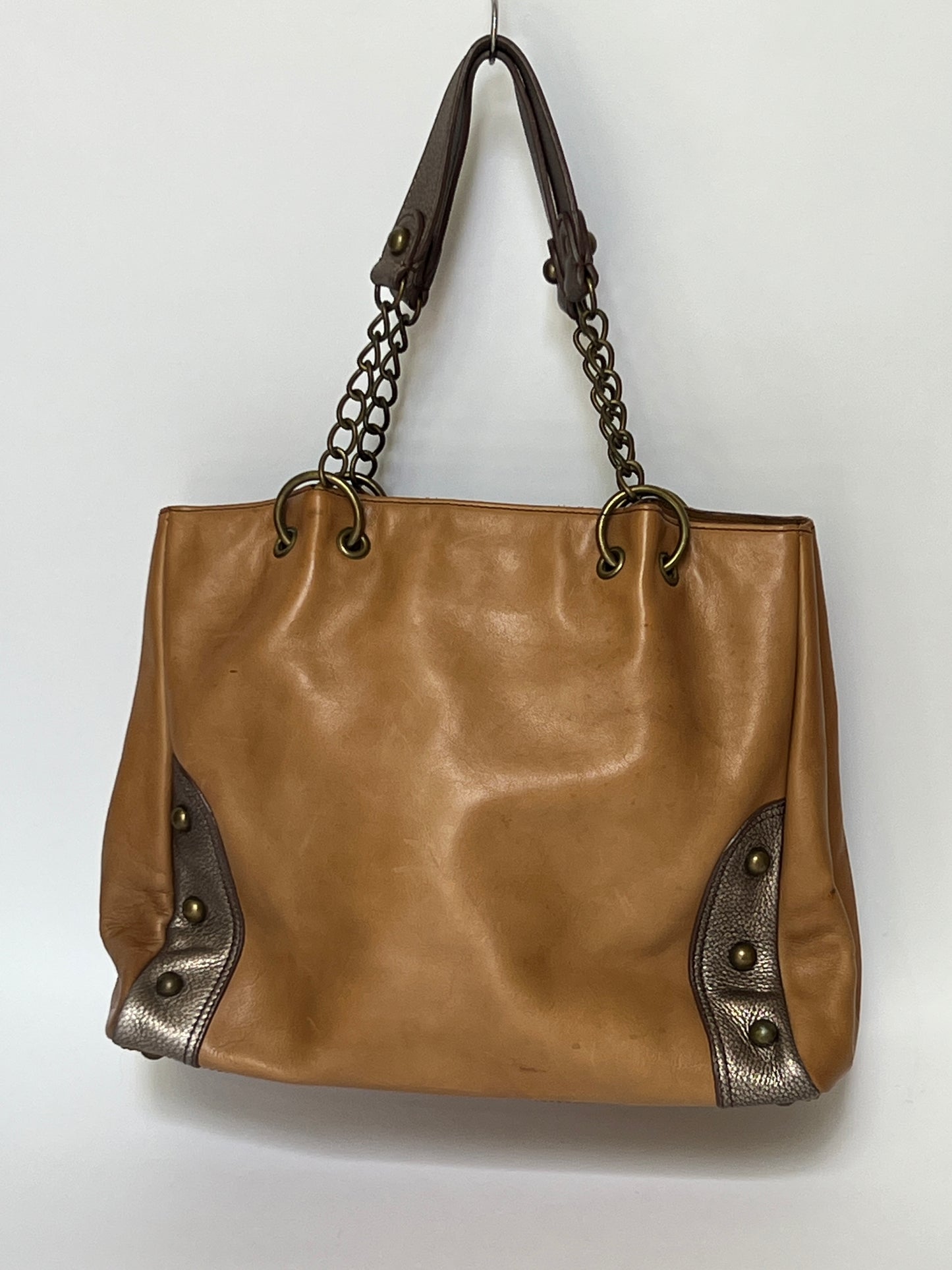 Metallic Leather Tote Bag