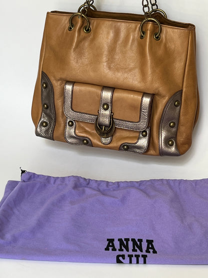 Metallic Leather Tote Bag