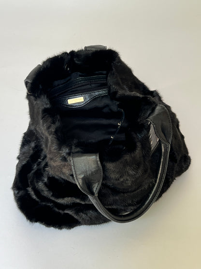 Fur Studded Shoulder Bag