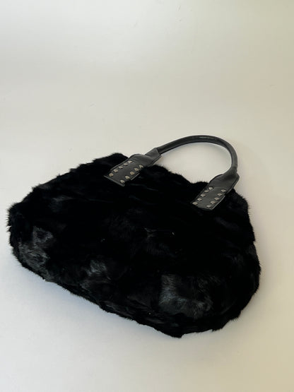Fur Studded Shoulder Bag
