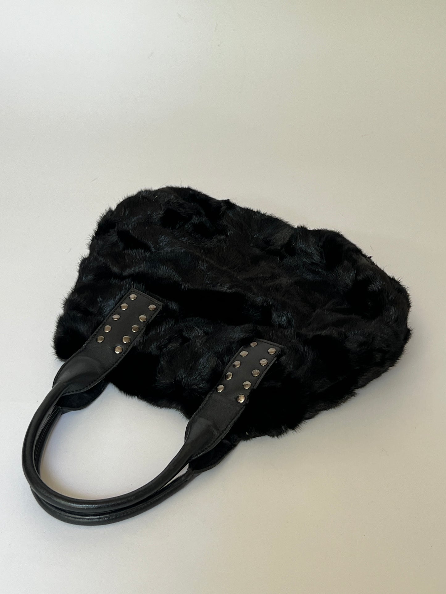 Fur Studded Shoulder Bag