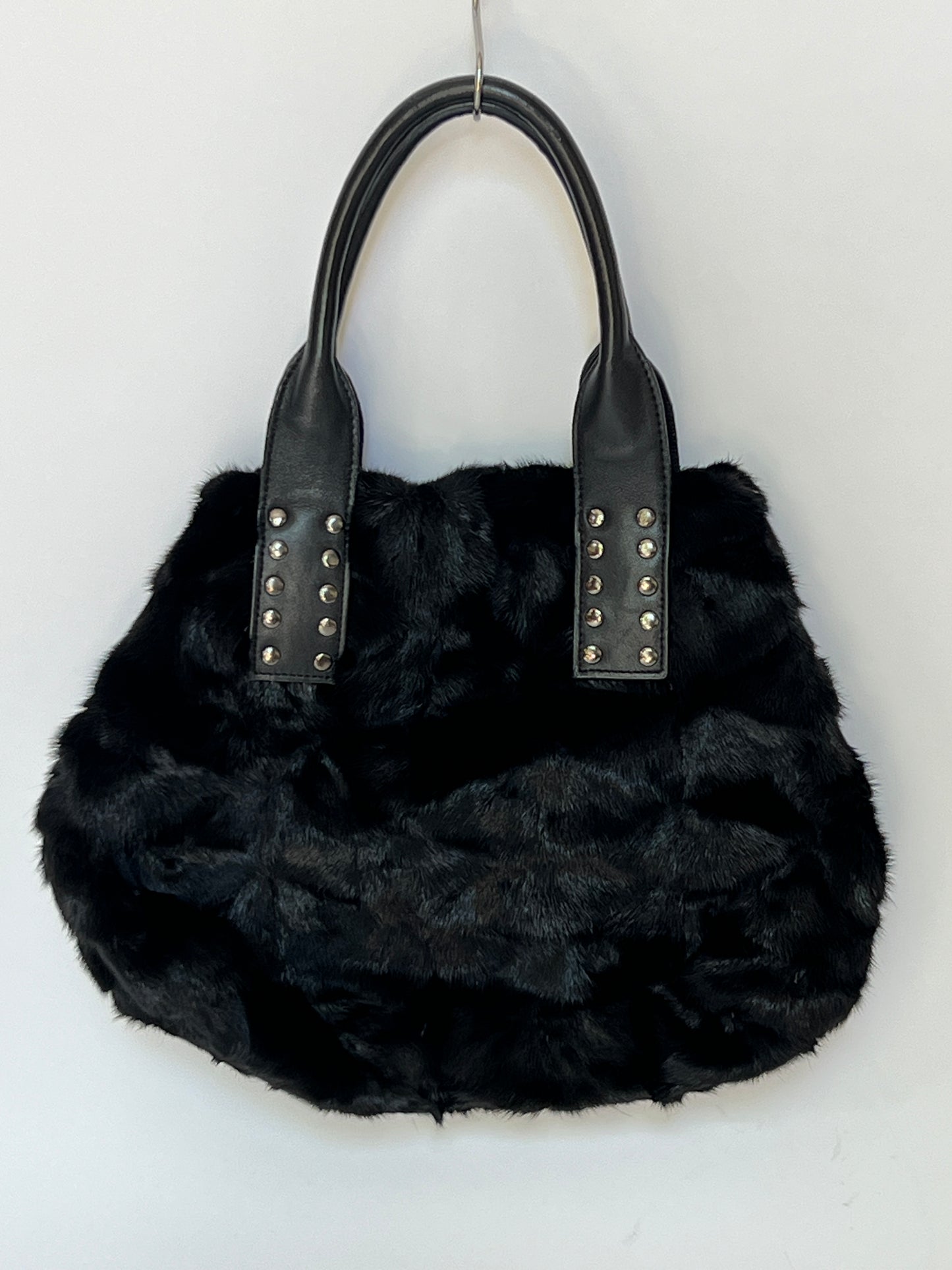 Fur Studded Shoulder Bag