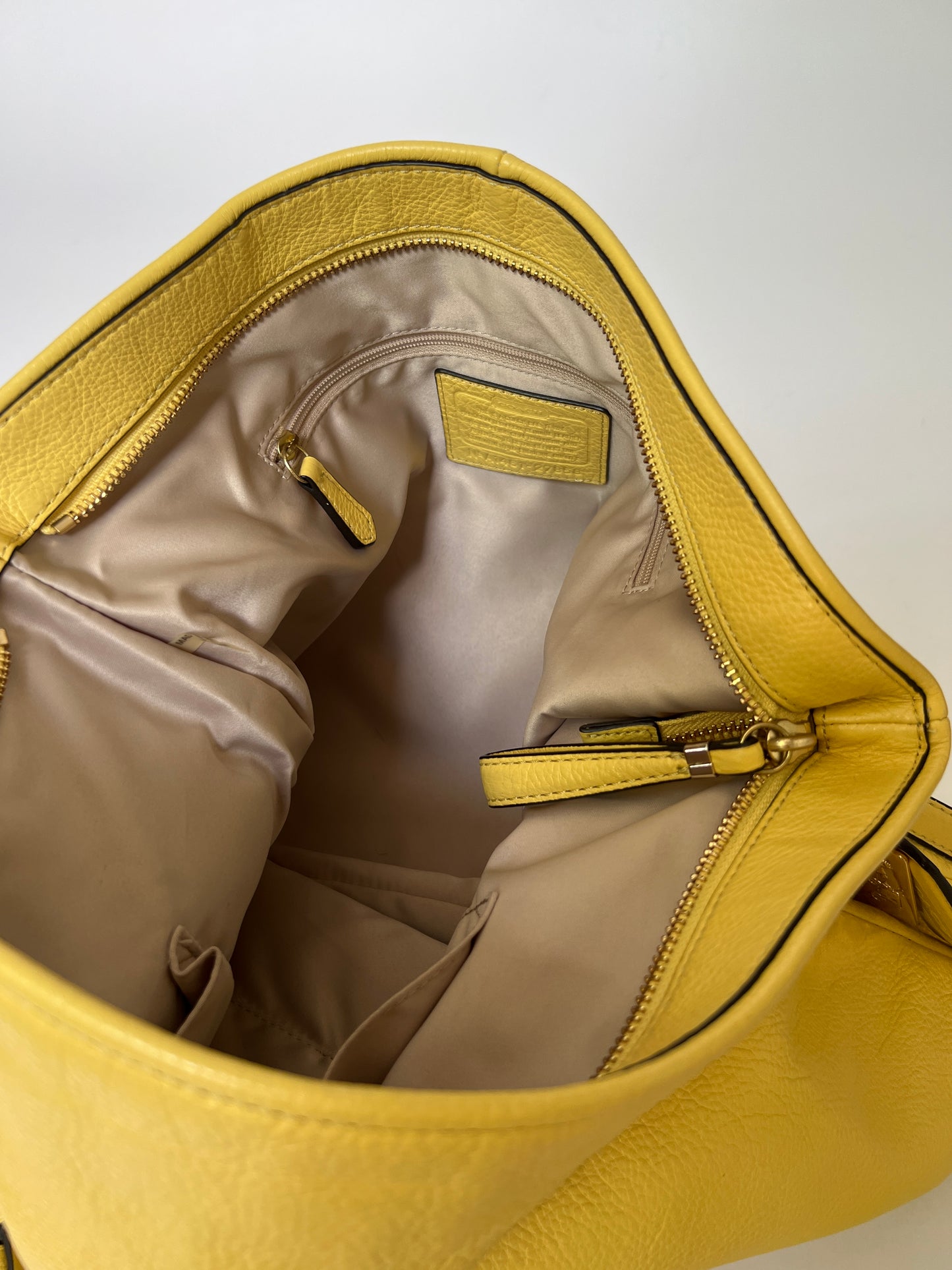 Yellow Leather Tote