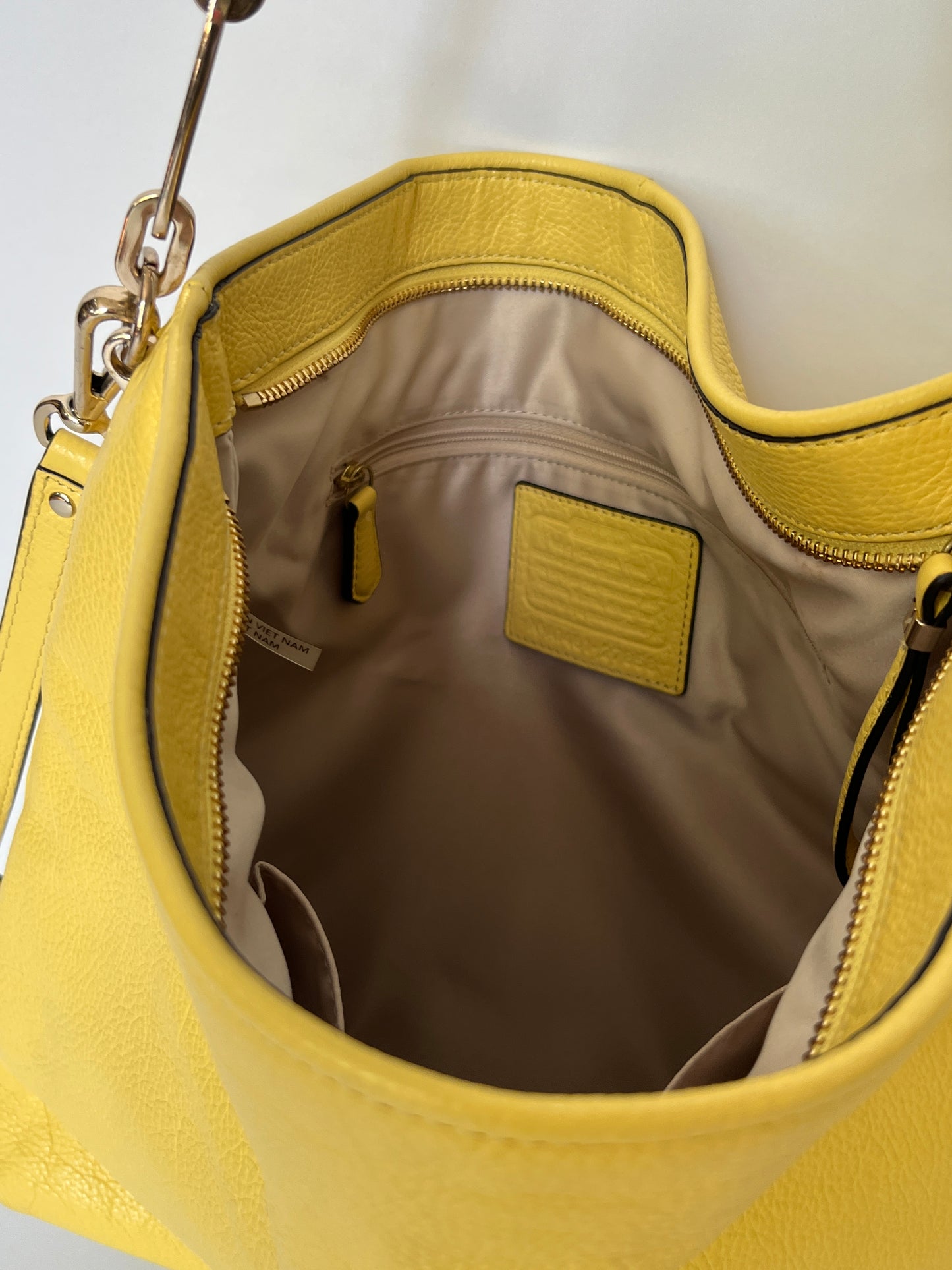 Yellow Leather Tote