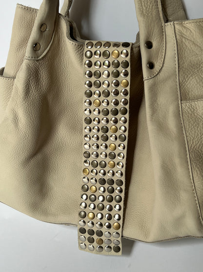 Trés Studded Leather Tote Bag