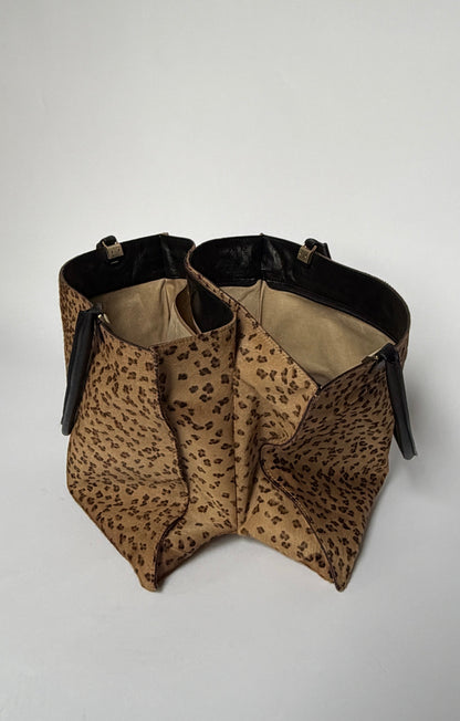 Bottega Veneta Leopard Print Pony Hair Tote