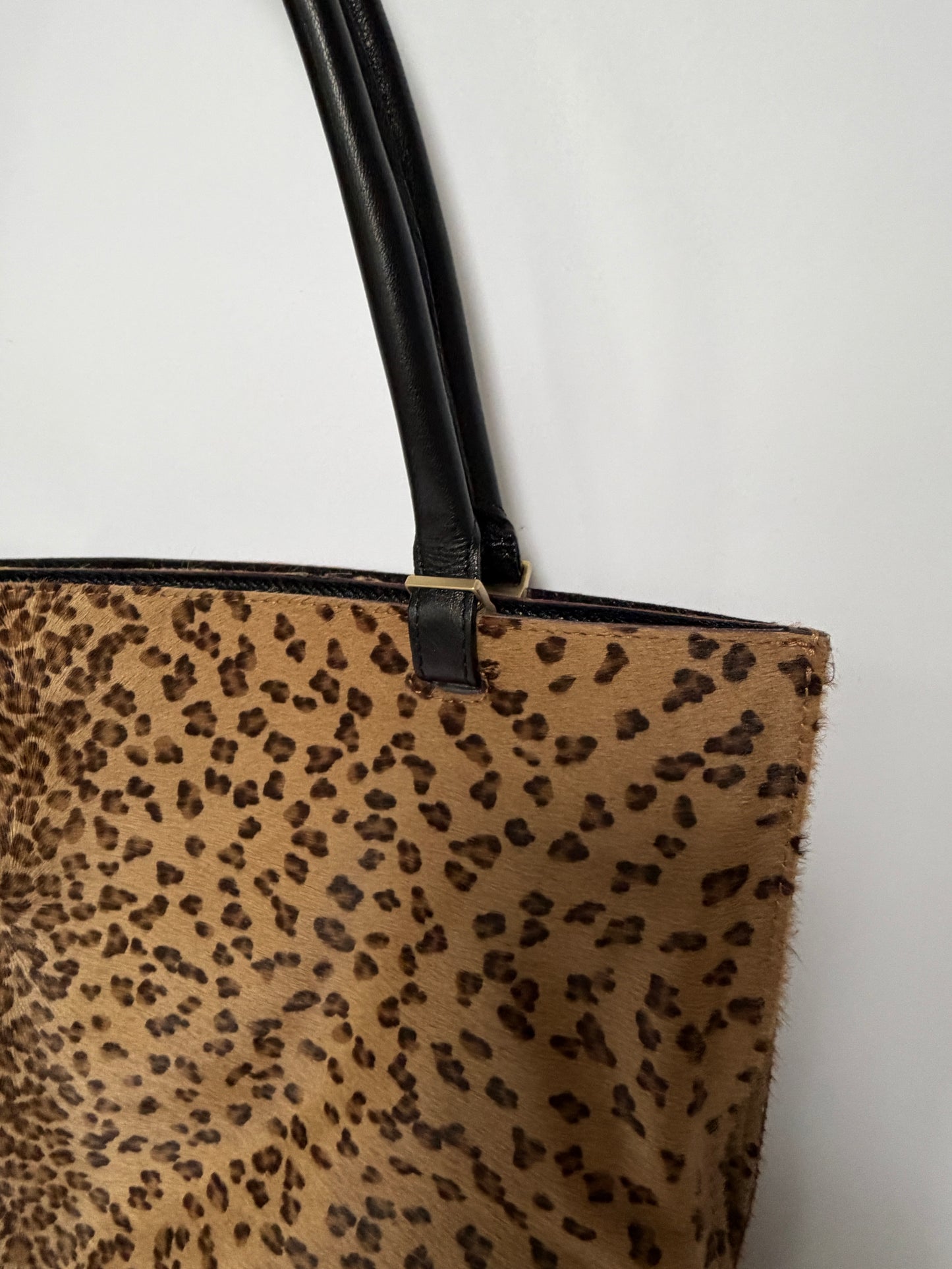 Bottega Veneta Leopard Print Pony Hair Tote