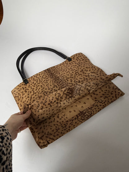 Bottega Veneta Leopard Print Pony Hair Tote