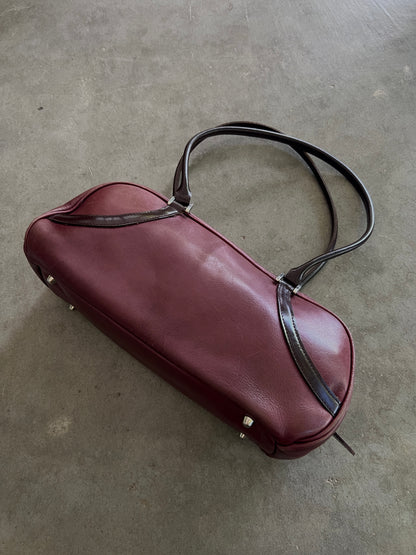 Oxblood Leather Bowling Bag