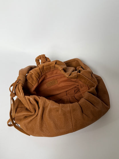 Tan Leather Shoulder Bag — Horn Toggle