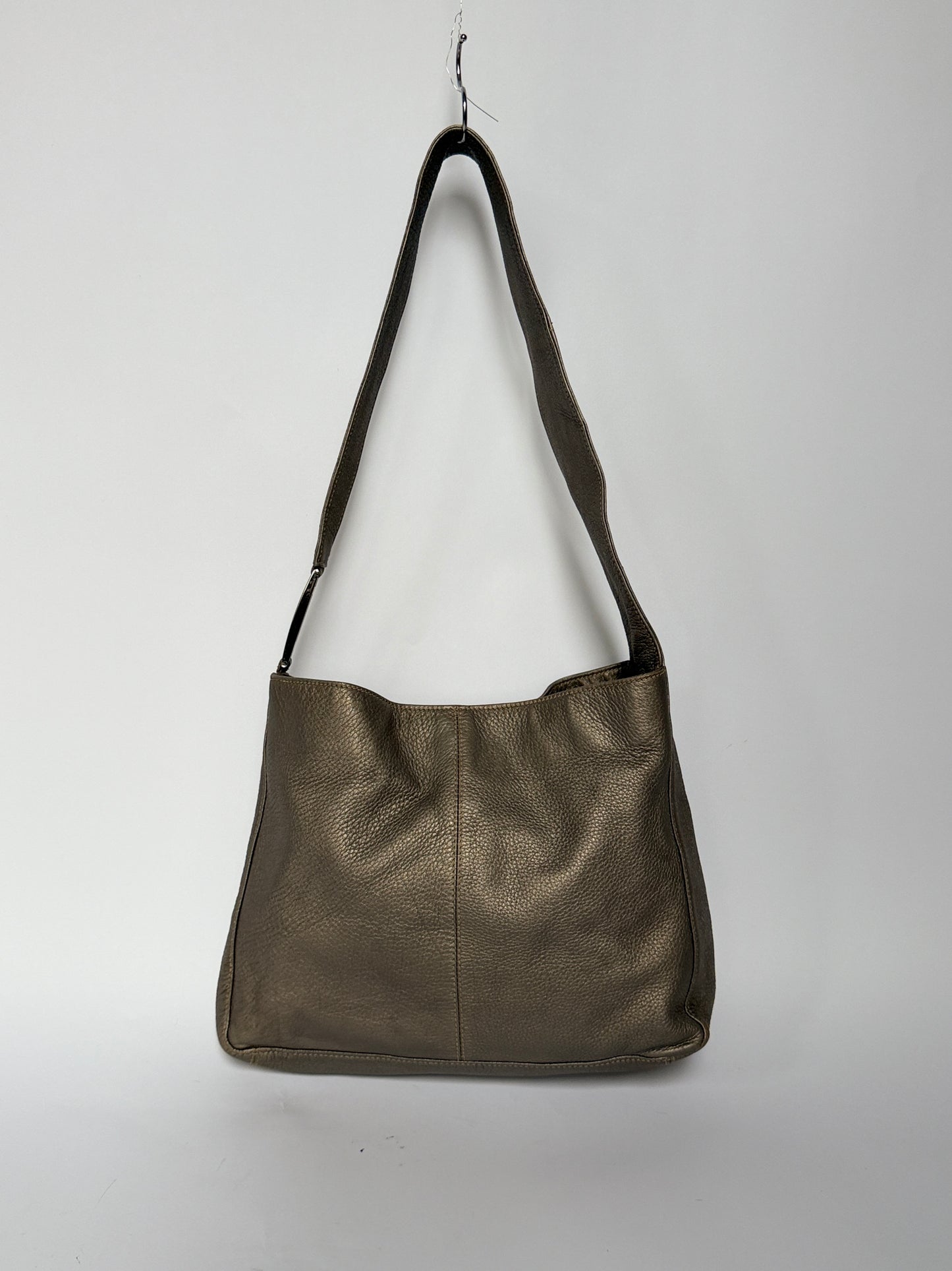 Fendi Grey Leather Bag — Silver Hardware