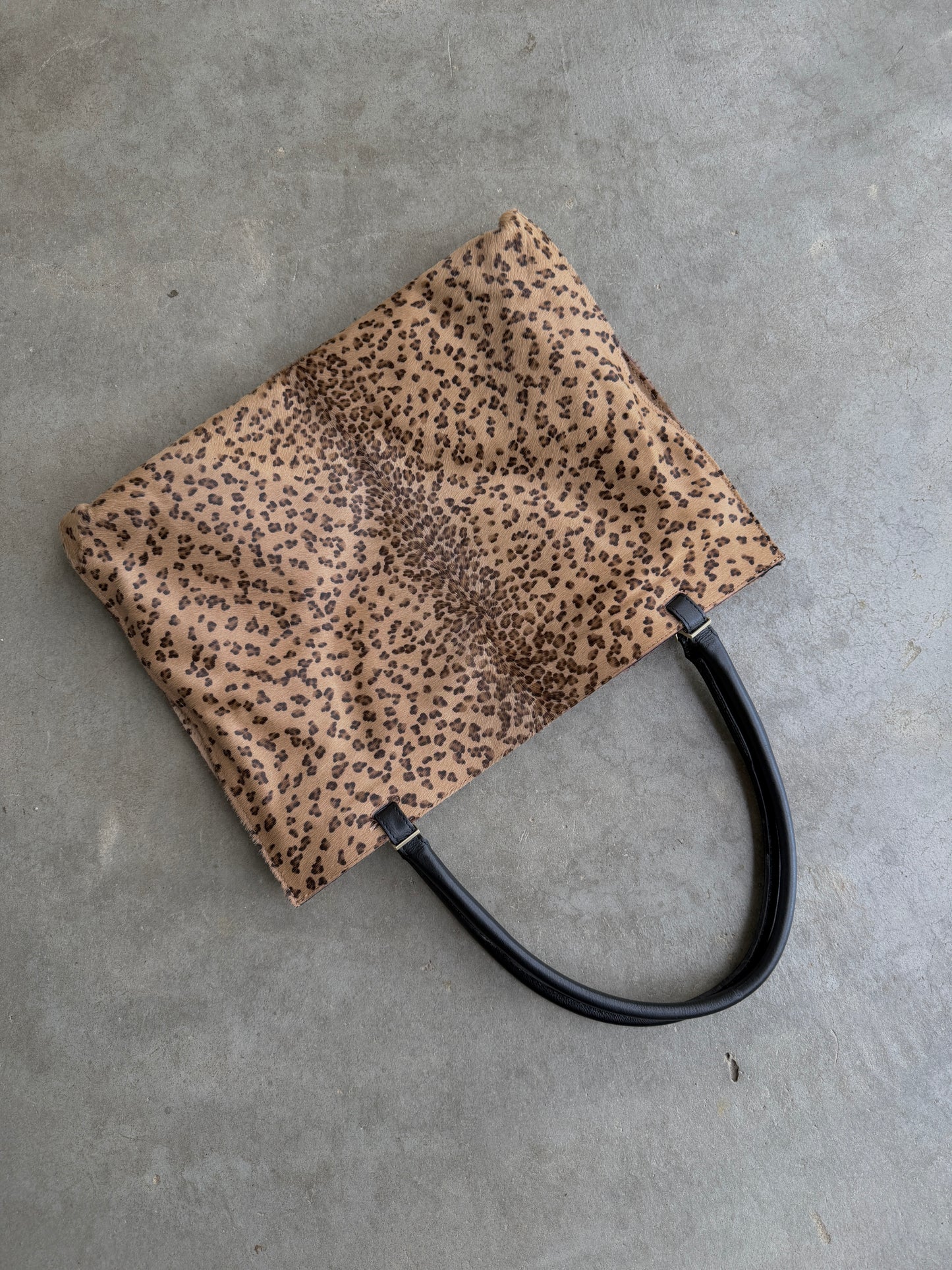 Bottega Veneta Leopard Print Pony Hair Tote