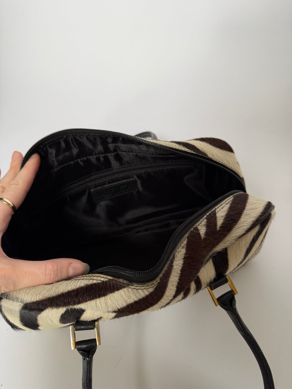 Zebra Print Pony Hair Bag