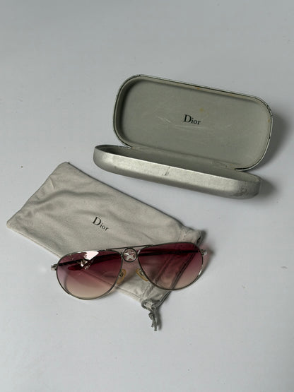 Christian Dior Hippy 1 Pink Gradient Aviator Sunglasses