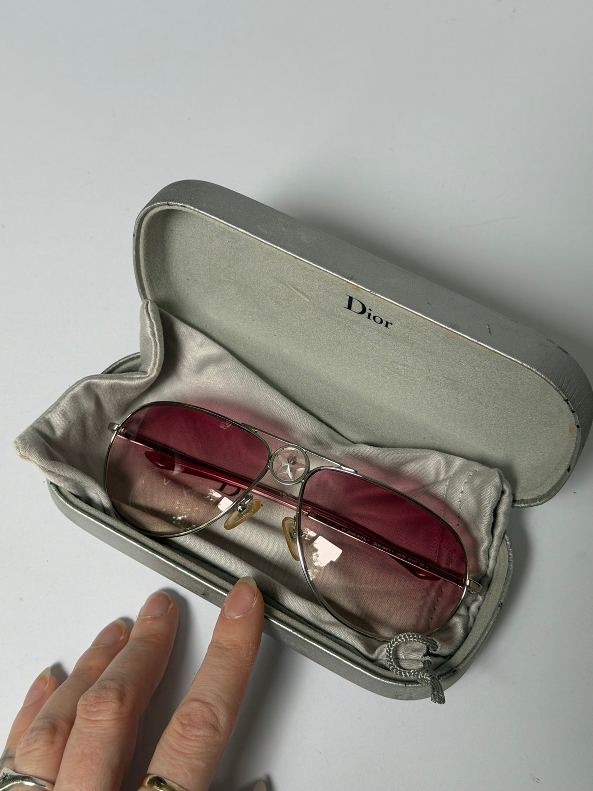 Christian Dior Hippy 1 Pink Gradient Aviator Sunglasses
