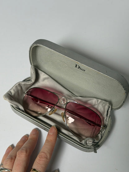 Christian Dior Hippy 1 Pink Gradient Aviator Sunglasses