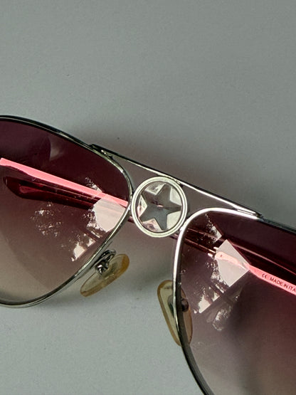 Christian Dior Hippy 1 Pink Gradient Aviator Sunglasses
