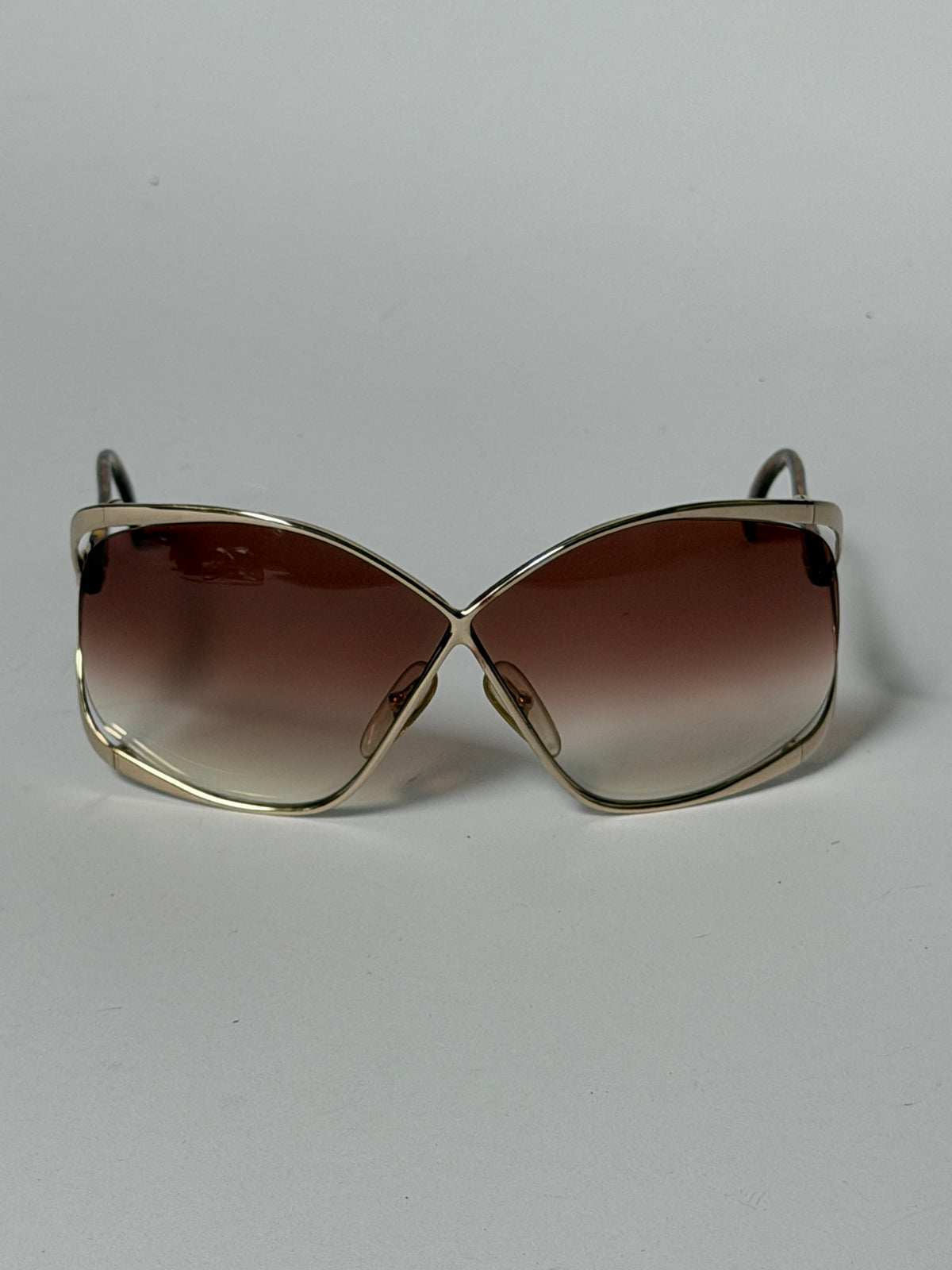 Christian Dior 2056 Gold Tortoise Butterfly Sunglasses
