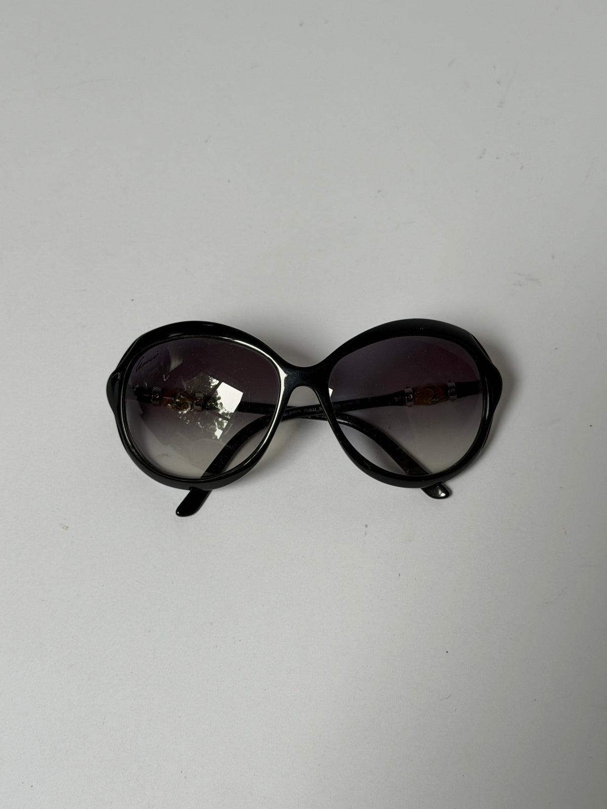 Gucci Black Bamboo Oversized Sunglasses