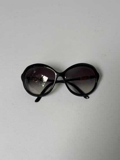 Gucci Black Bamboo Oversized Sunglasses