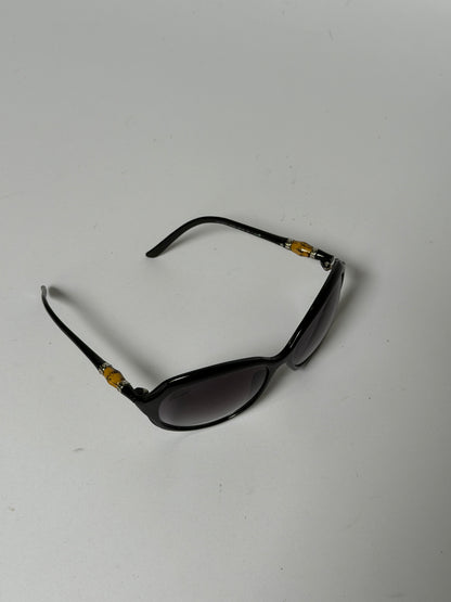 Gucci Black Bamboo Oversized Sunglasses