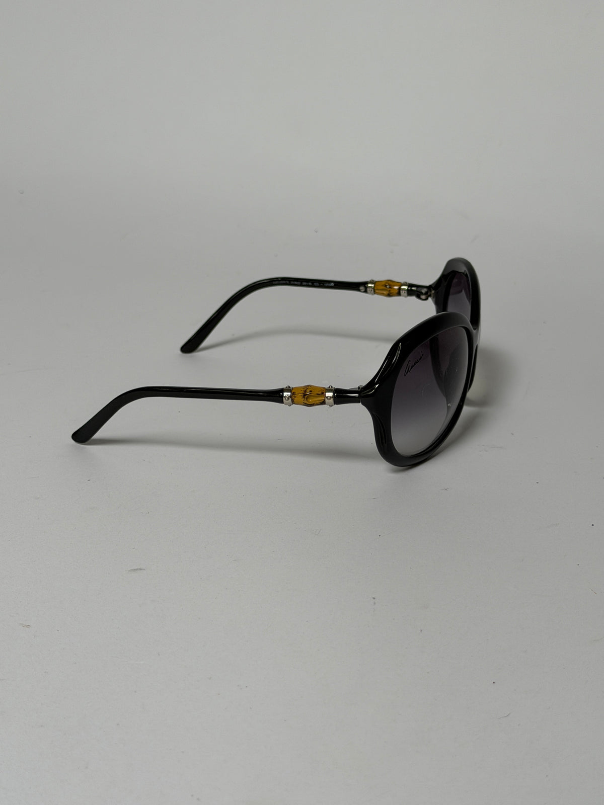 Gucci Black Bamboo Oversized Sunglasses