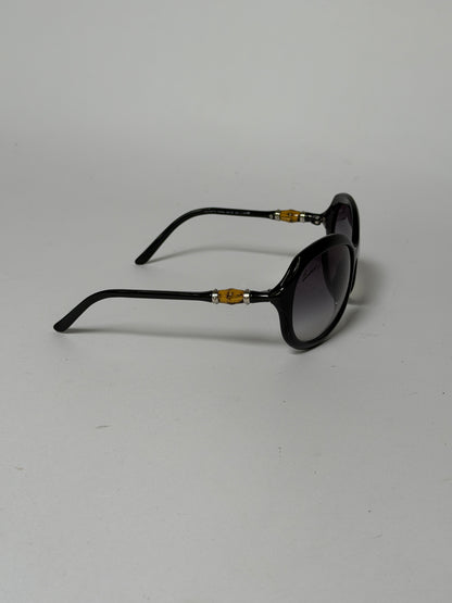 Gucci Black Bamboo Oversized Sunglasses