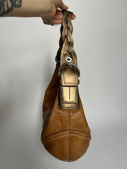 Coach Leather Hobo Plait Bag