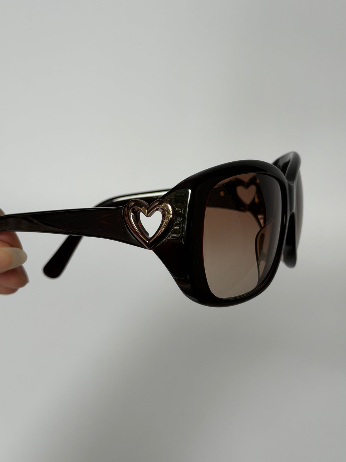 Furla Heart Detail Oversized Sunglasses